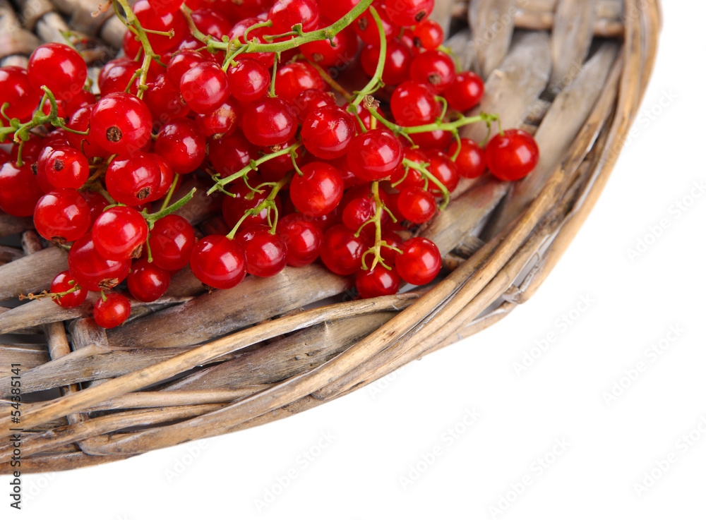 Ripe red currant isolated on white Ripe red currant isolated on white
