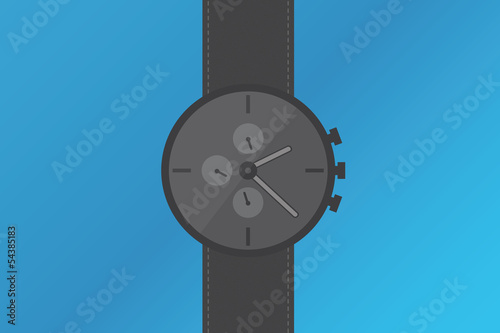Wristwatch black and casual