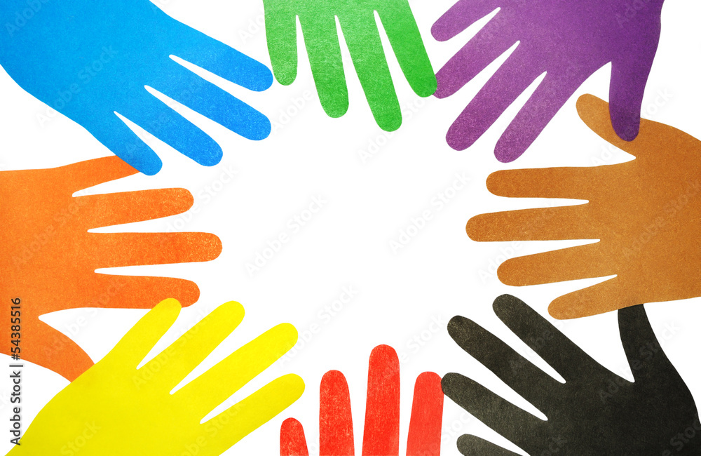 Multicolored hands Multicolored hands