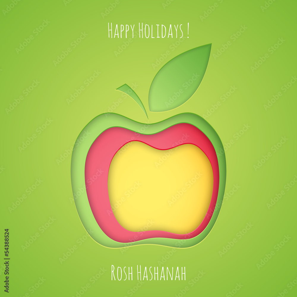 Greeting card design for Jewish New Year. Vector illustration Greeting card design for Jewish New Year. Vector illustration