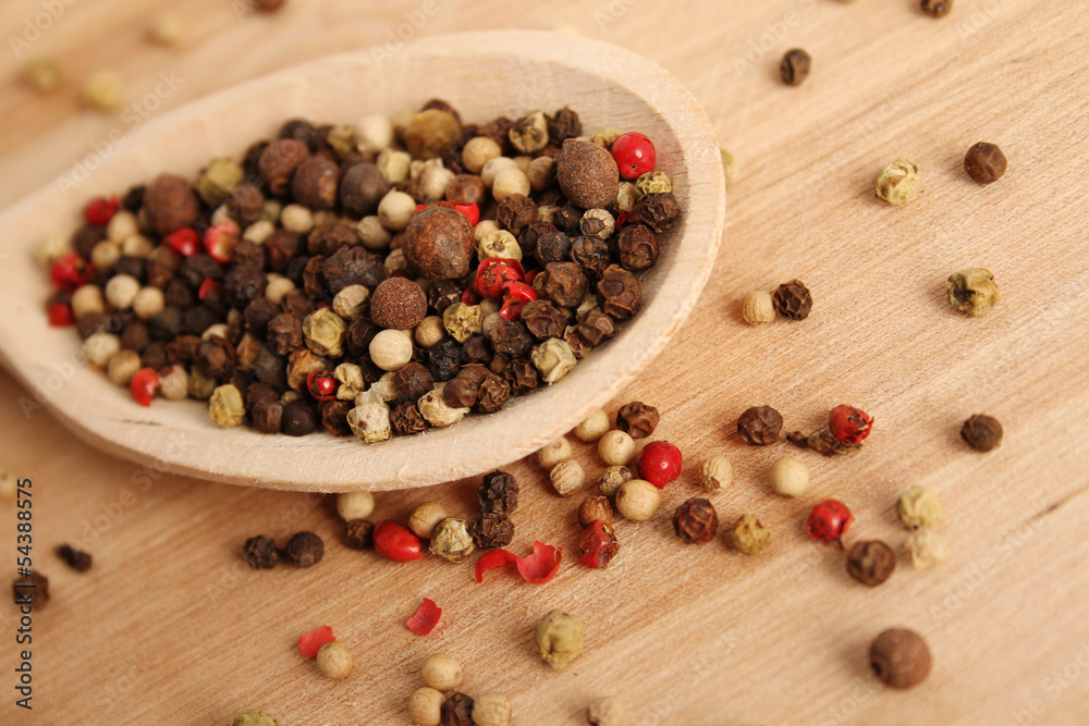 Spices in spoon Spices in spoon