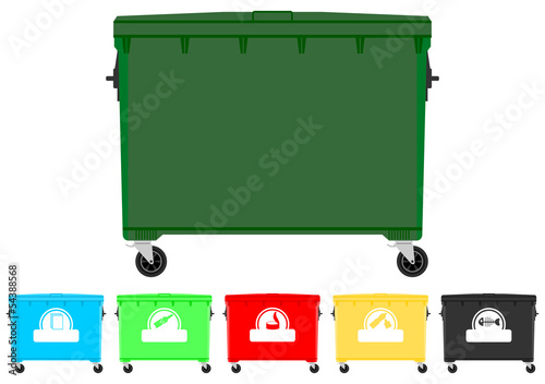 Recycling bins set