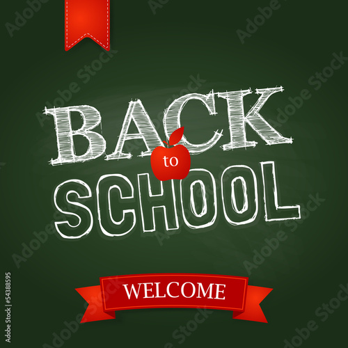 Back to school poster design. Vector illustration