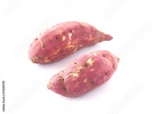 Sweet potato isolated on white background