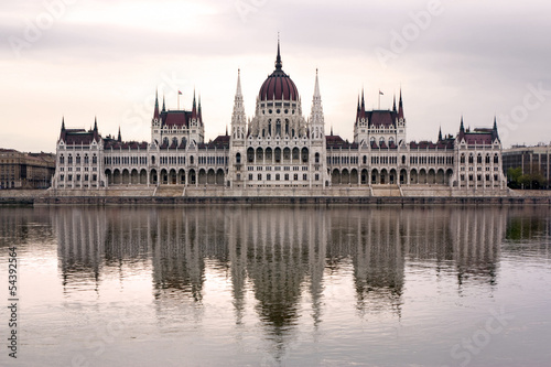 The Hungarian Parliament Building in morning sunlight