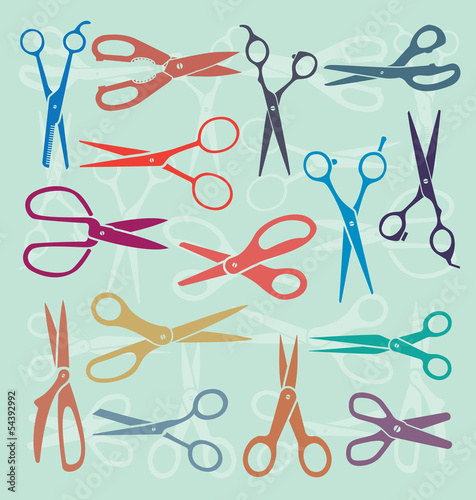 Vector Set: Retro Scissors Silhouettes