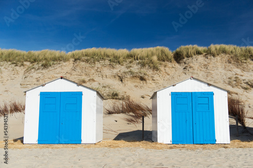 Blue beach huts © Ivonne Wierink