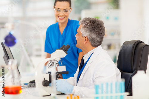 two scientists working in a lab