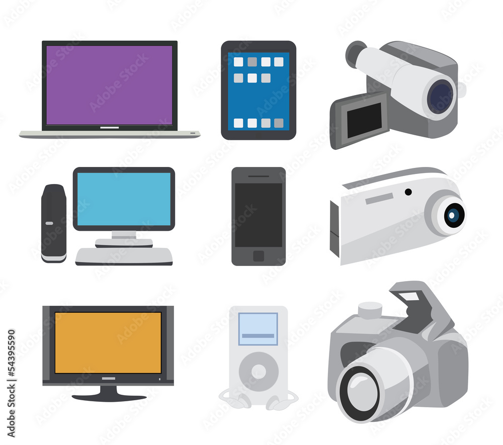 Electronics Icon Set Electronics Icon Set
