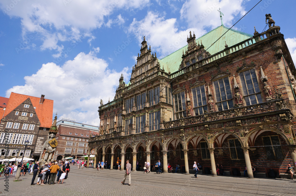 Historic town hall and old town of Bremen, Germany