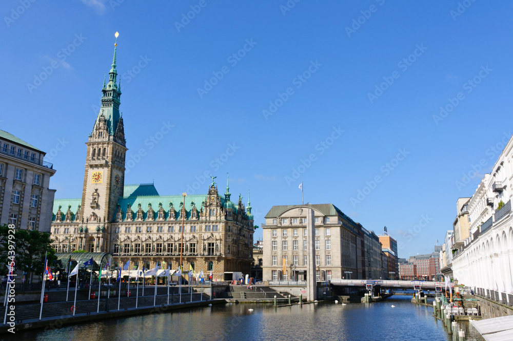 The city hall of Hamburg