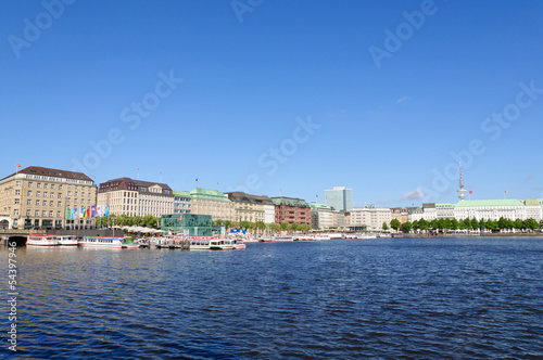 Old city of Hamburg and the Alster