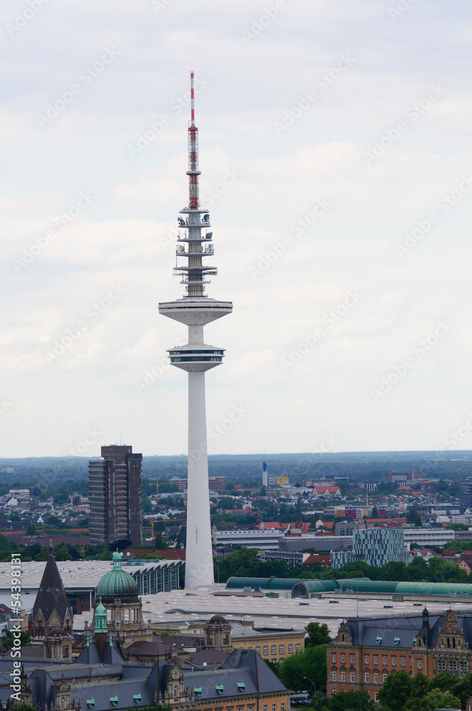 TV Tower (Fernsehturm) in Hamburg, Germany