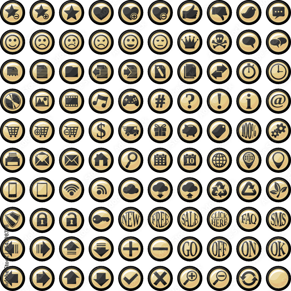 glossy icons set vector glossy icons set vector