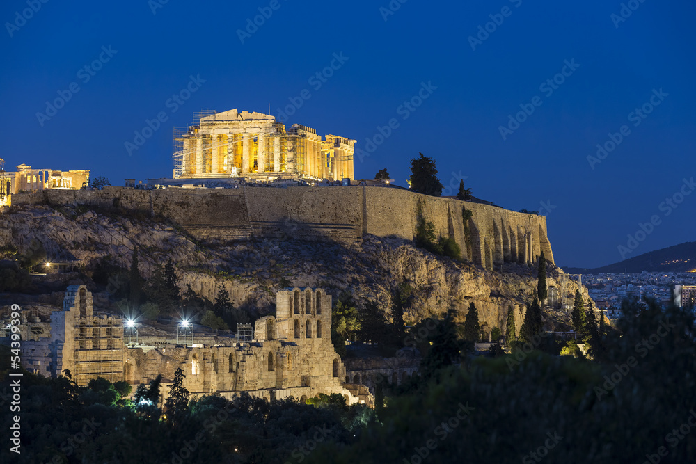 Parthenon temple on the Athenian Acropolis, Greece Parthenon temple on the Athenian Acropolis, Greece
