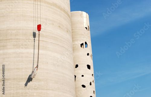 Paris silo en béton en constrction photo