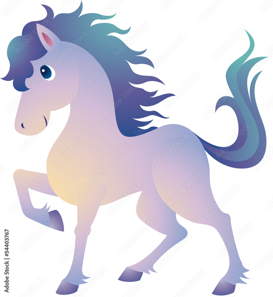 Obraz premium 馬 たてがみ 紫