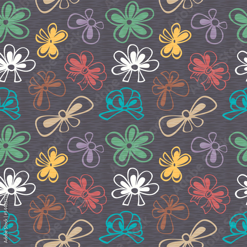 Wallpaper Mural seamless pattern with gift bow Torontodigital.ca