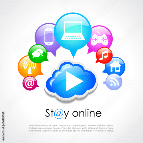 Vector stay online poster