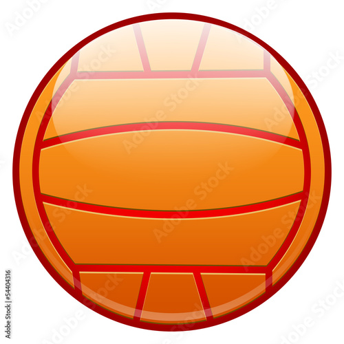 Water polo ball or volleyball on a white background isolated