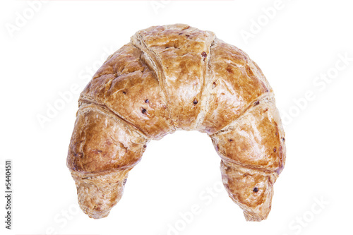 Delicious freshly croissant, isolated with clipping paths