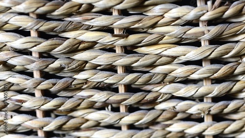 Wicker basket close up texture