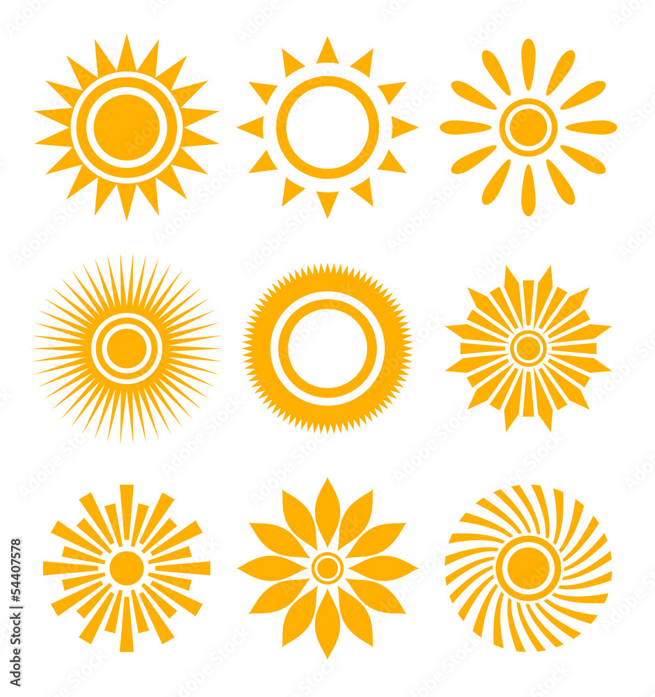 sun icon set sun icon set