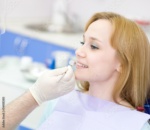 Teeth checkup at dentist's office