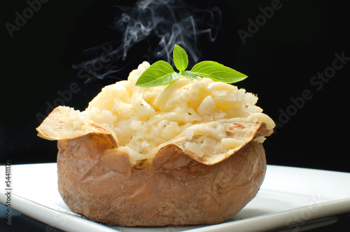 Hot baked potato