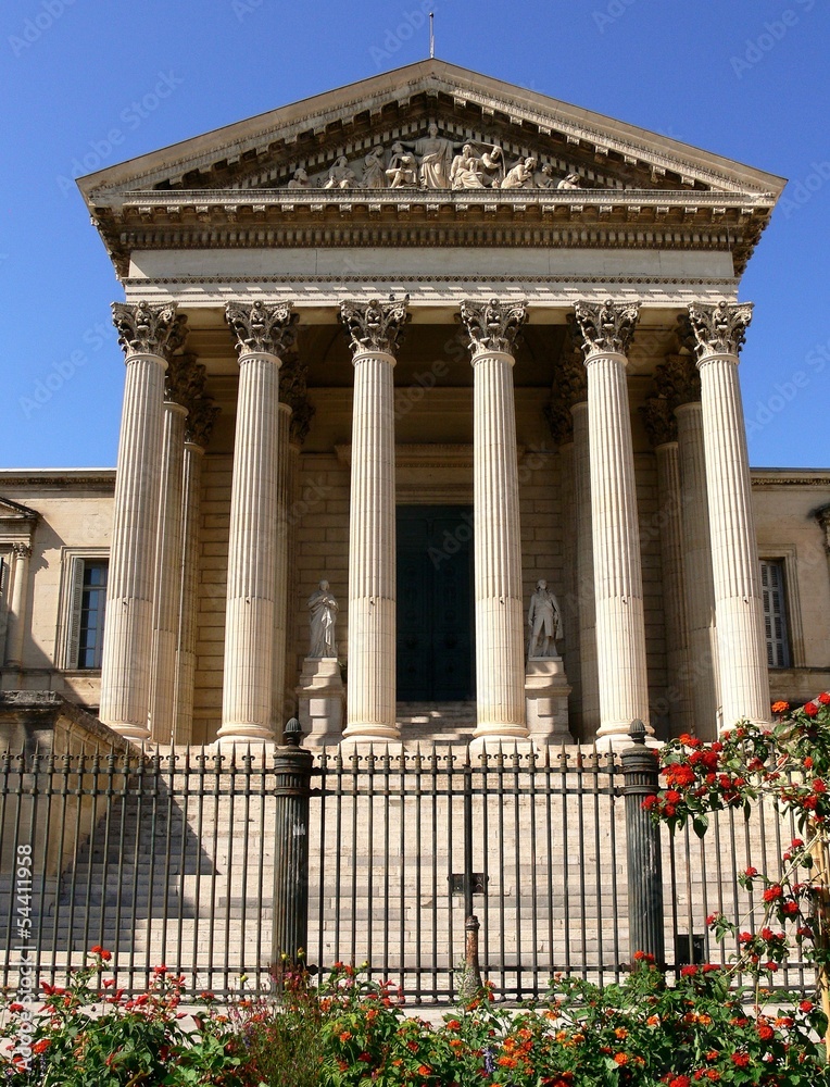 Front view of the courthouse of Montpellier, France