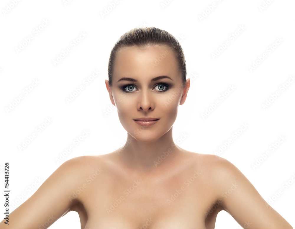 Healthy clean skin of beautiful young woman close-up Healthy clean skin of beautiful young woman close-up