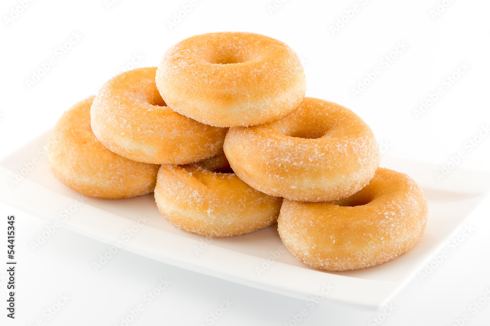 sugary donut isolated on a white background sugary donut isolated on a white background