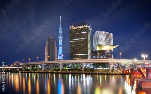 Tokyo Skyline at Sumida River