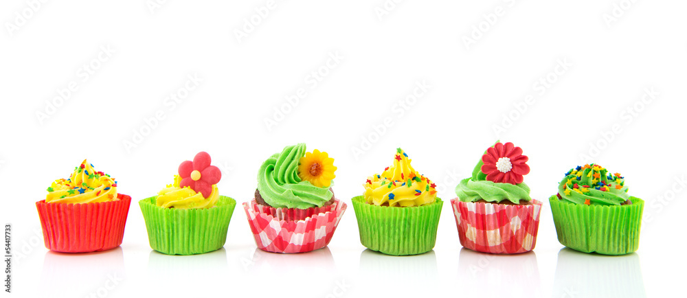 Green and red cupcakes Green and red cupcakes