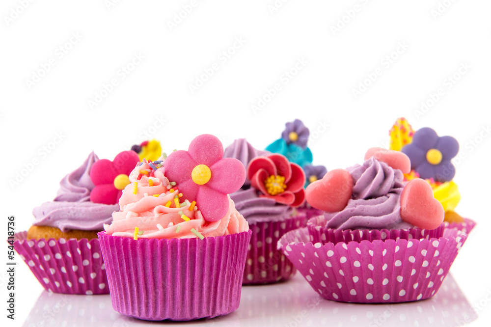 Purple and pink cupcakes Purple and pink cupcakes