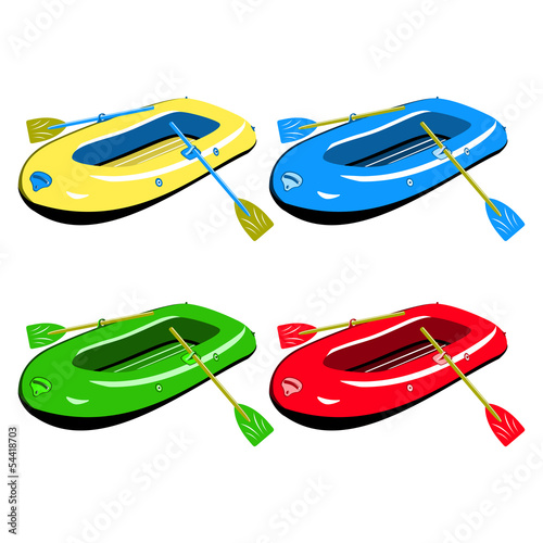 Four colour inflatable boats