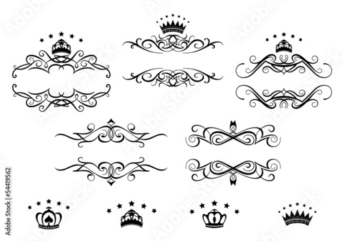 Retro frames set with royal crowns