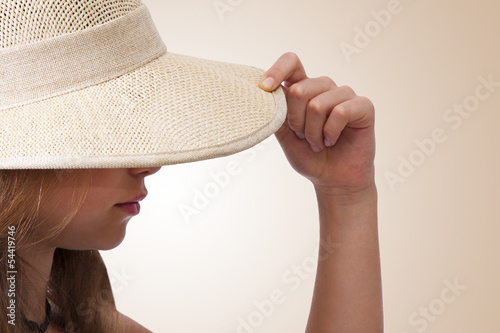 silueta con sombrero