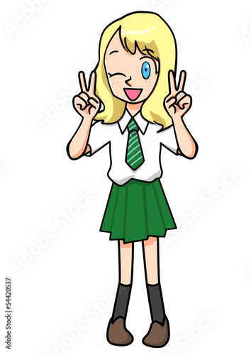 外国の女の子8 Stock イラスト Adobe Stock