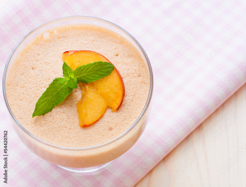 Delicious peach mousse