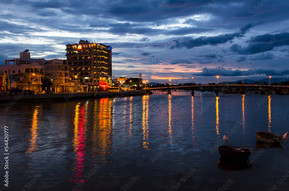 Fototapeta premium Sundown in Phan Thiet City.