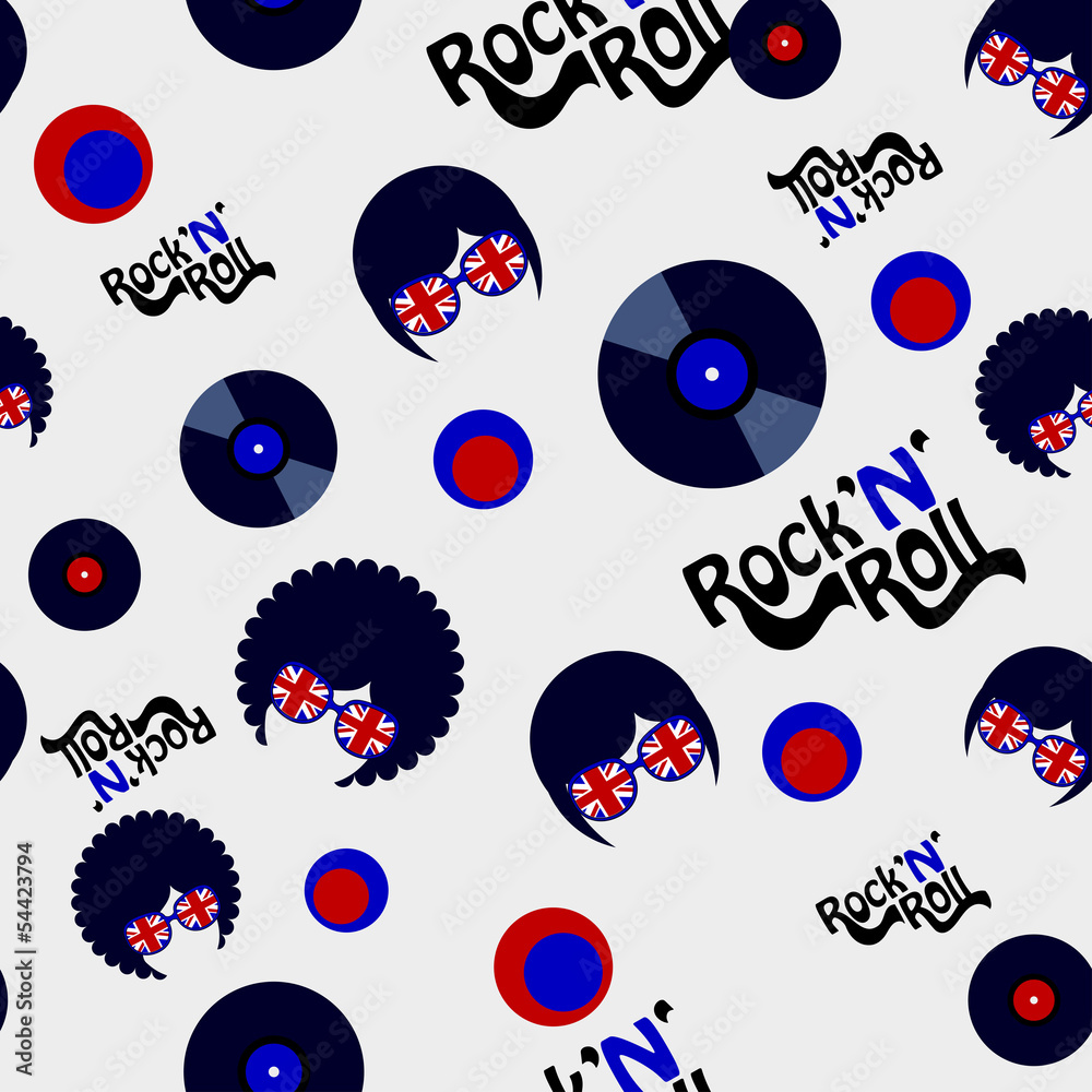 Fototapeta premium english hippi pattern