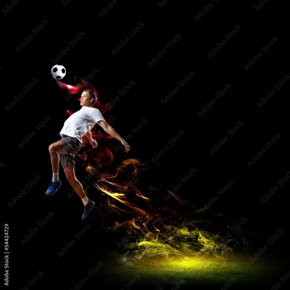 Fototapeta premium Football player with ball