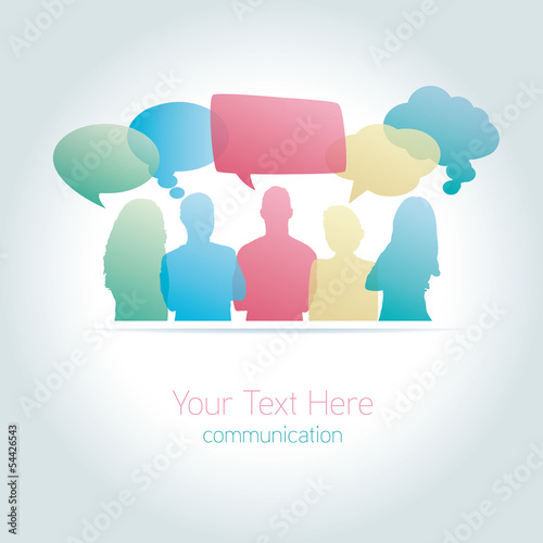 People communicating vector social media