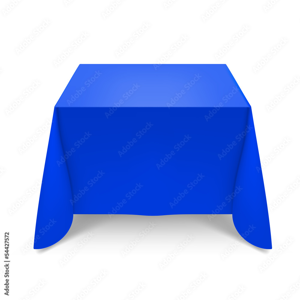 Blue tablecloth Stock Vector Adobe Stock