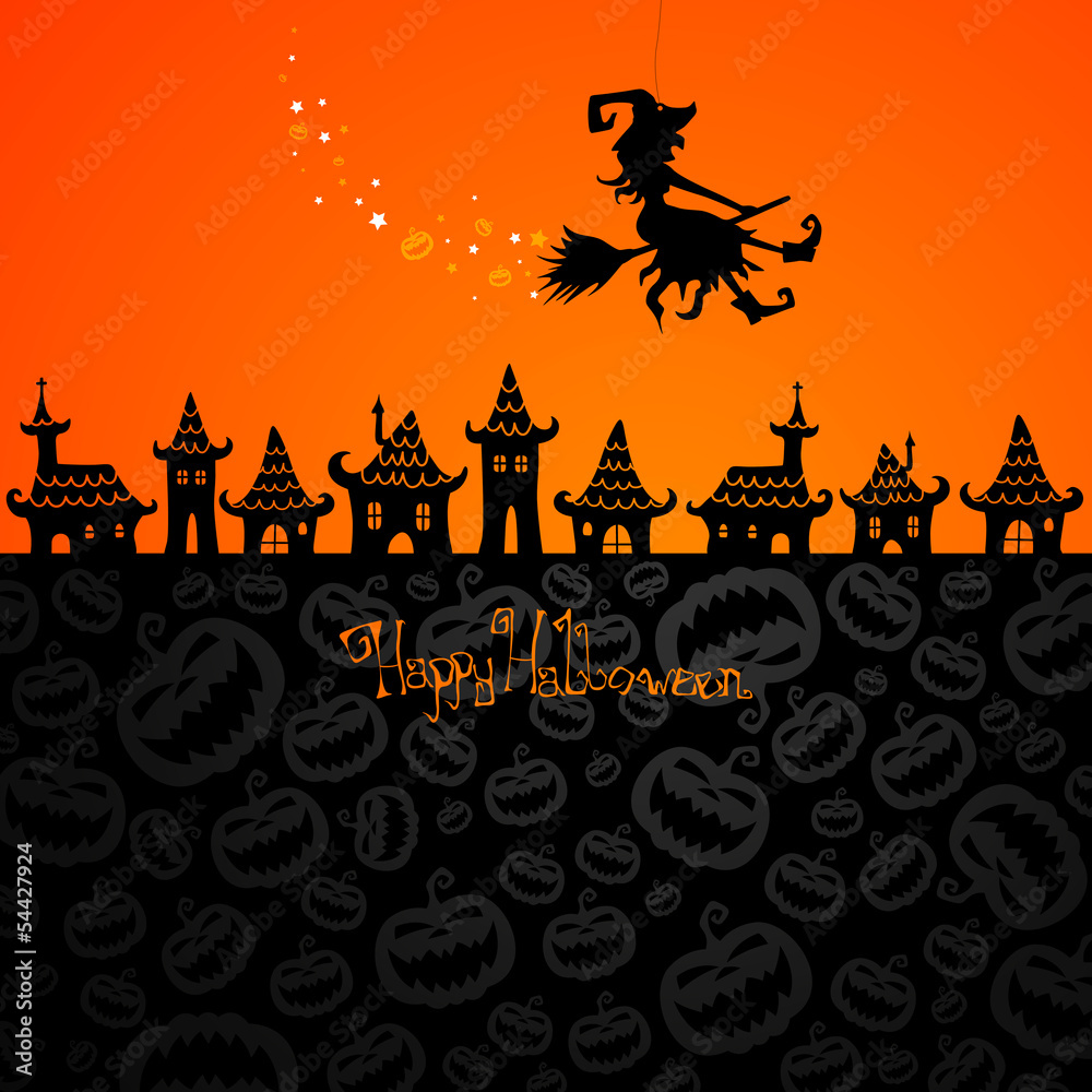 Vector Illustration of a Scary Halloween Background Vector Illustration of a Scary Halloween Background