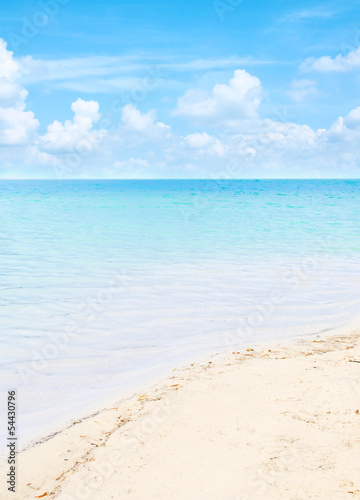 clear blue sea with beautiful sky
