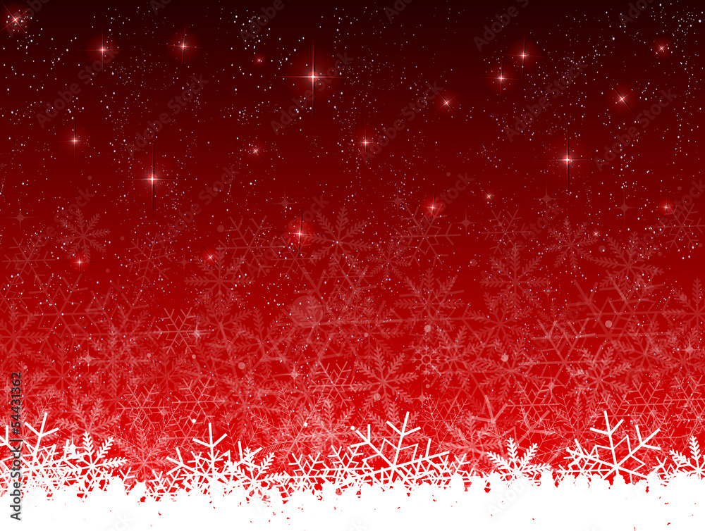 雪　背景　クリスマス　赤
