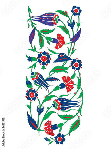 Turkish Ottoman style with red and white tiles
