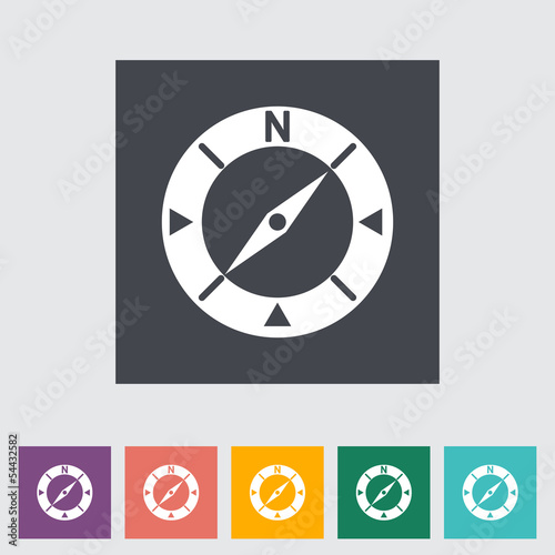 Compass flat icon.